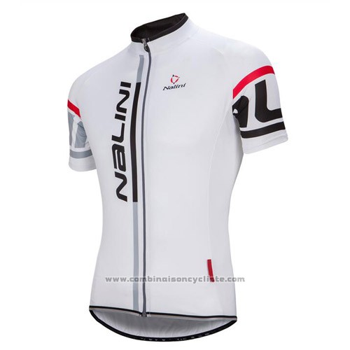 2016 Maillot Cyclisme Nalini Blanc Manches Courtes et Cuissard