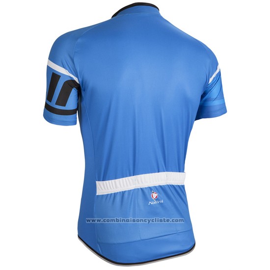 2016 Maillot Cyclisme Nalini Bleu Manches Courtes et Cuissard