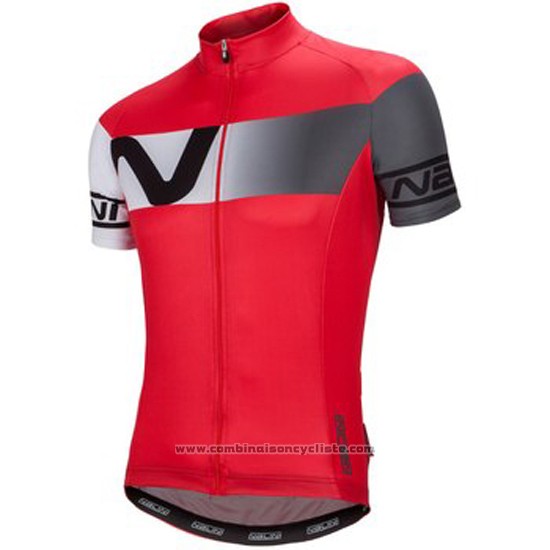 2016 Maillot Cyclisme Nalini Gris et Rouge Manches Courtes et Cuissard