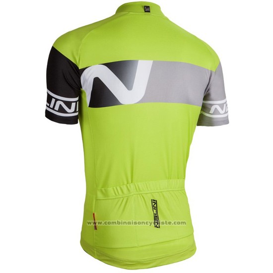 2016 Maillot Cyclisme Nalini Lumiere Vert Manches Courtes et Cuissard