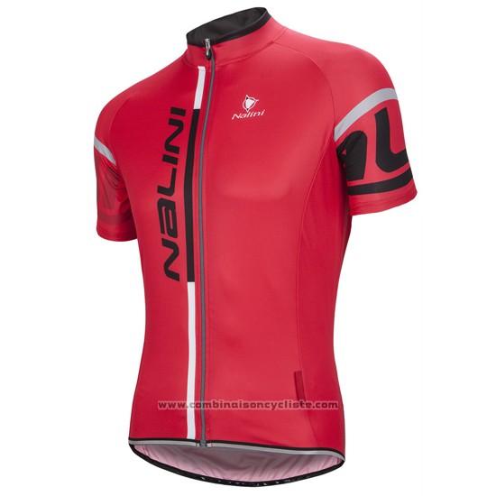 2016 Maillot Cyclisme Nalini Rouge Manches Courtes et Cuissard