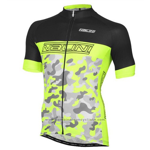2016 Maillot Cyclisme Nalini Vert et Noir Manches Courtes et Cuissard