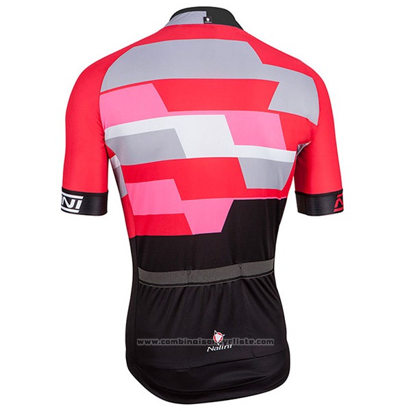 2017 Maillot Cyclisme Nalini Cervino Rouge et Noir Manches Courtes et Cuissard