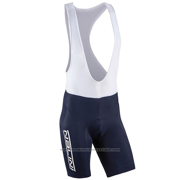 2017 Maillot Cyclisme Nalini Champion Bleu et Blanc Manches Courtes et Cuissard