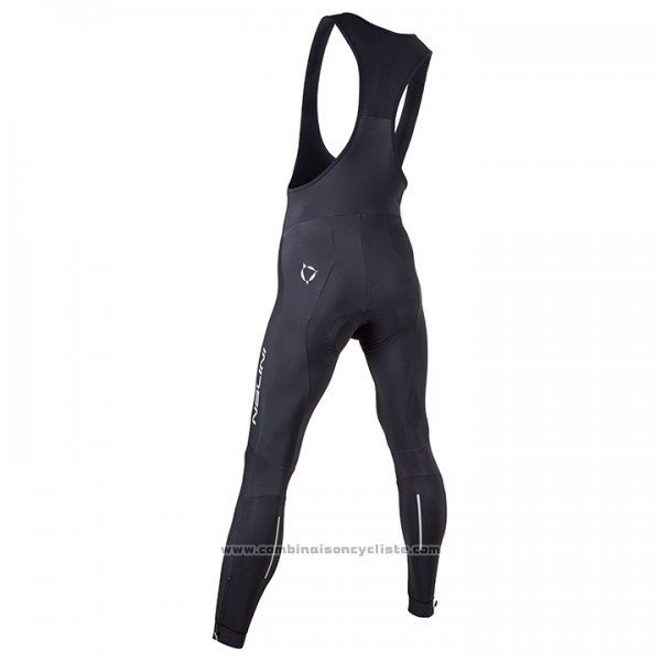 2017 Maillot Cyclisme Nalini Noir et Gris Manches Longues et Cuissard