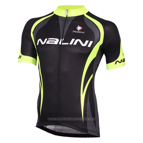 2017 Maillot Cyclisme Nalini Predazzo Noir Manches Courtes et Cuissard