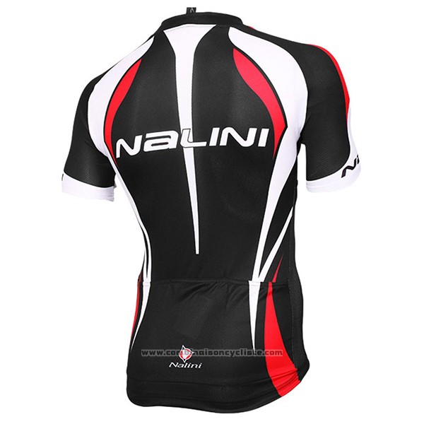 2017 Maillot Cyclisme Nalini Predazzo Noir et Rouge Manches Courtes et Cuissard