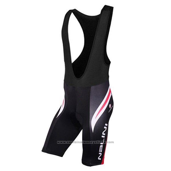 2017 Maillot Cyclisme Nalini Predazzo Noir et Rouge Manches Courtes et Cuissard