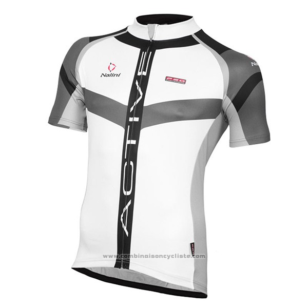 2017 Maillot Cyclisme Nalini Rigel Blanc Manches Courtes et Cuissard