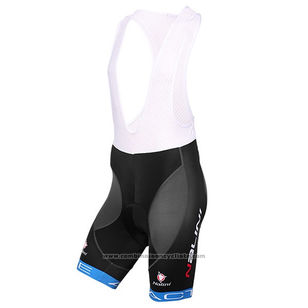 2017 Maillot Cyclisme Nalini Rigel Noir et Bleu Manches Courtes et Cuissard