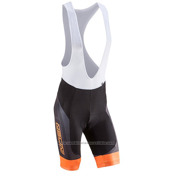 2017 Maillot Cyclisme Nalini Roma Noir et Orange Manches Courtes et Cuissard