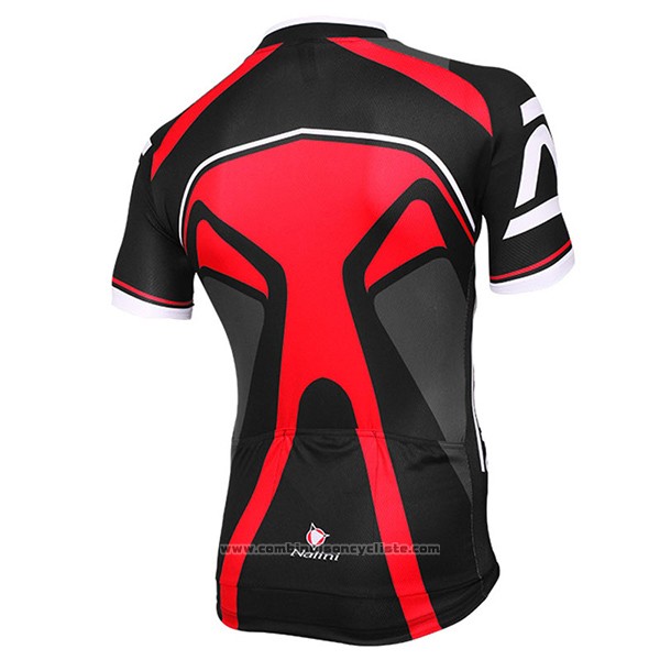 2017 Maillot Cyclisme Nalini Salorno Noir et Rouge Manches Courtes et Cuissard