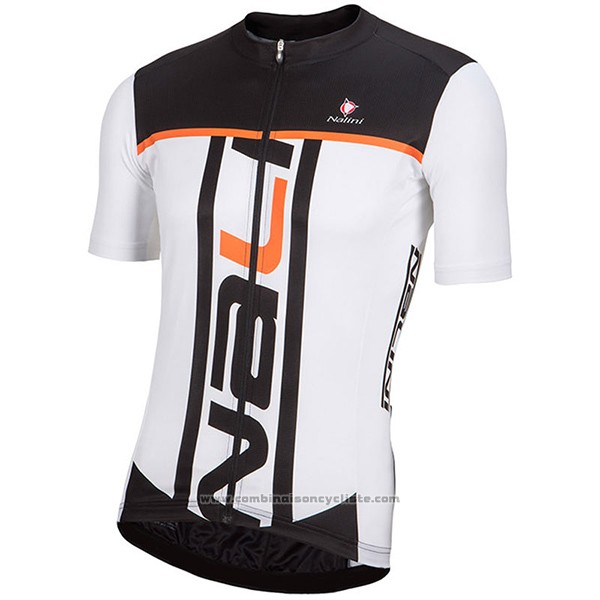 2017 Maillot Cyclisme Nalini Speed Noir et Blanc Manches Courtes et Cuissard