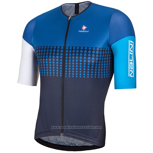 2017 Maillot Cyclisme Nalini Velodromo Bleu Manches Courtes et Cuissard