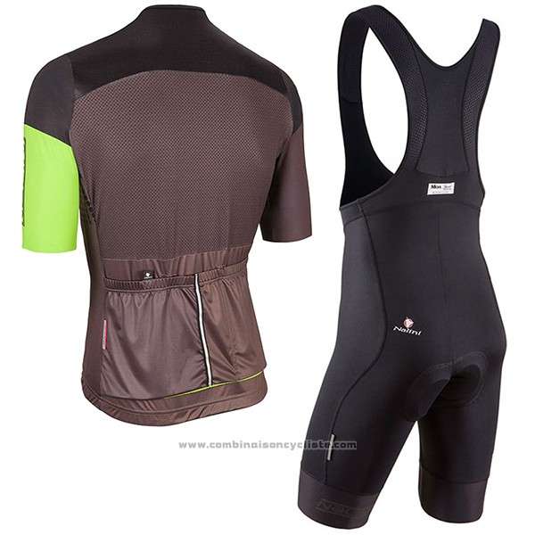 2017 Maillot Cyclisme Nalini Velodromo Marron Manches Courtes et Cuissard