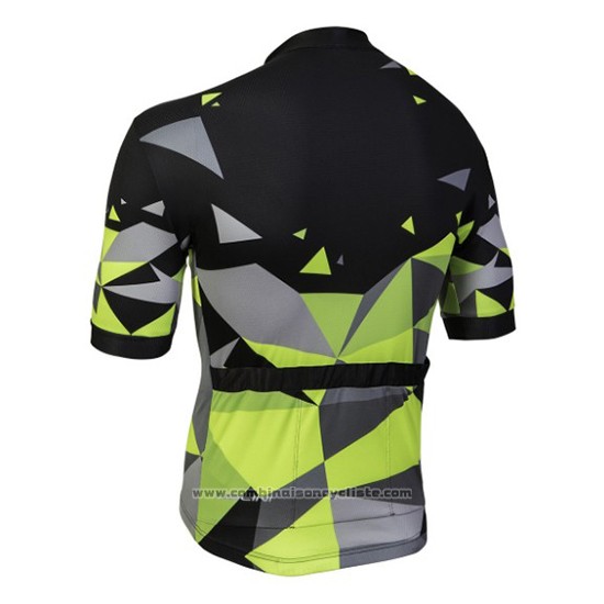2018 Maillot Cyclisme Nalini Ahs Discesa Noir et Vert Manches Courtes et Cuissard