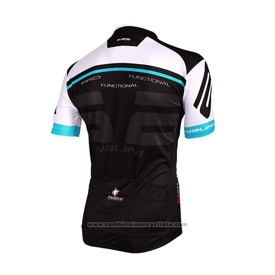 2018 Maillot Cyclisme Nalini Blanc et Noir Manches Courtes et Cuissard