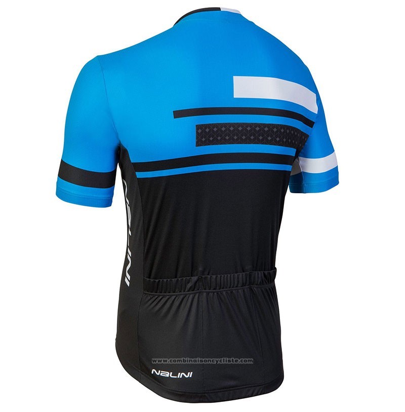 2018 Maillot Cyclisme Nalini Fatica Bleu Manches Courtes et Cuissard