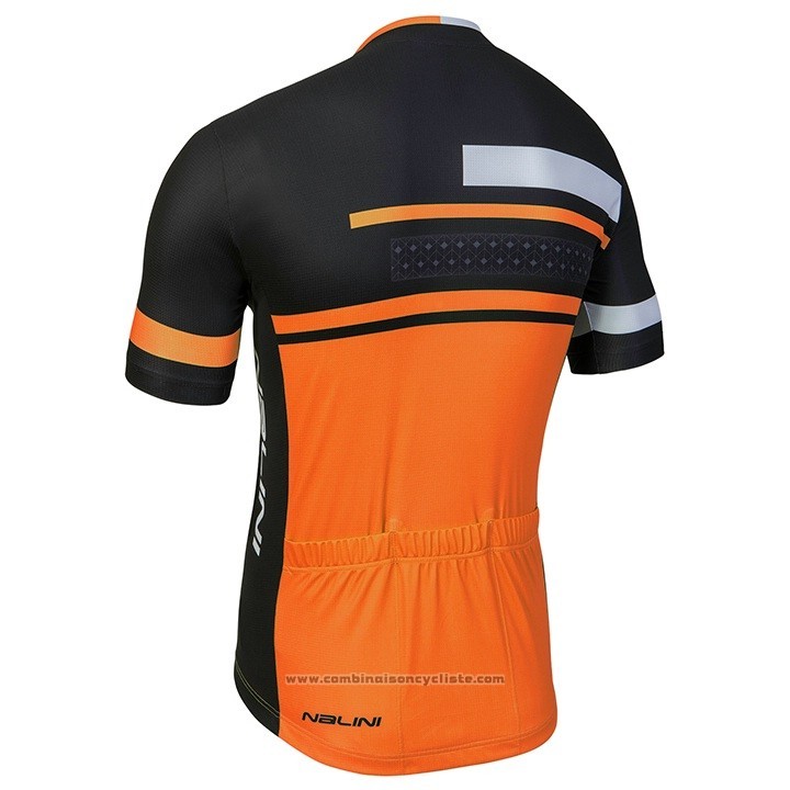 2018 Maillot Cyclisme Nalini Fatica Orange Manches Courtes et Cuissard