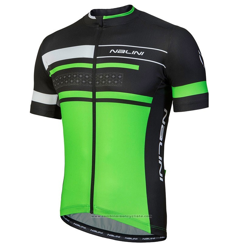 2018 Maillot Cyclisme Nalini Fatica Vert Manches Courtes et Cuissard