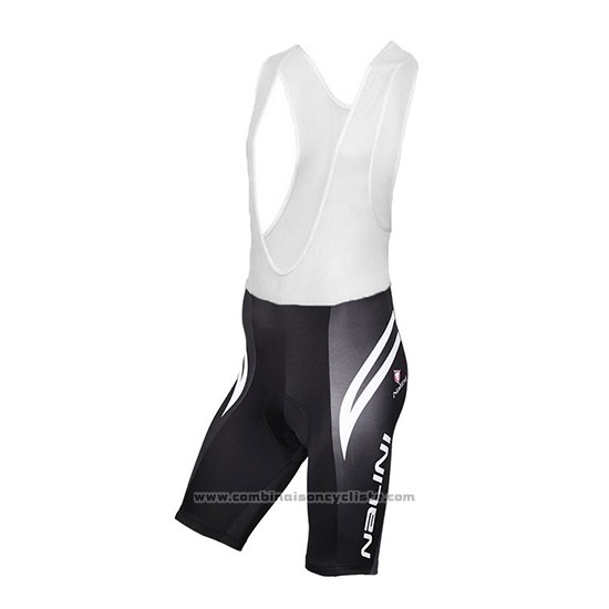 2018 Maillot Cyclisme Nalini Noir et Blanc Manches Courtes et Cuissard