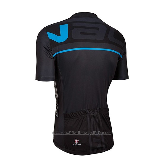 2018 Maillot Cyclisme Nalini Noir et Bleu Manches Courtes et Cuissard