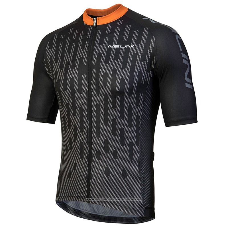 2018 Maillot Cyclisme Nalini Podio Noir Manches Courtes et Cuissard
