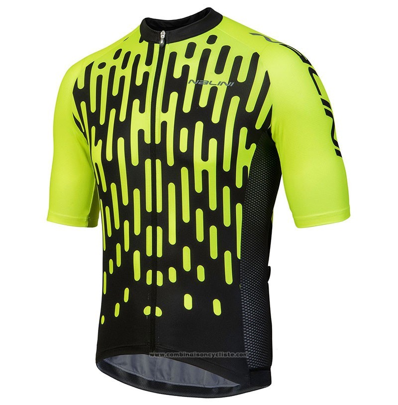 2018 Maillot Cyclisme Nalini Podio Vert Manches Courtes et Cuissard