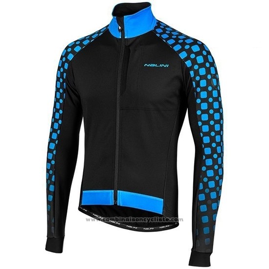 2019 Maillot Cyclisme Nalini CRIT 3l 2.0 Noir Bleu Manches Longues et Cuissard