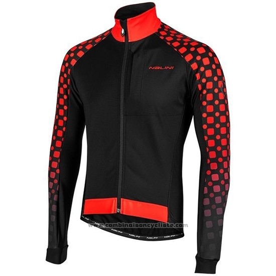 2019 Maillot Cyclisme Nalini CRIT 3l 2.0 Noir Rouge Manches Longues et Cuissard