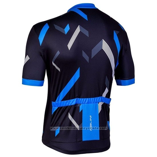 2019 Maillot Cyclisme Nalini Descesa 2.0 Noir Bleu Manches Courtes et Cuissard