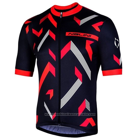 2019 Maillot Cyclisme Nalini Descesa 2.0 Noir Rouge Manches Courtes et Cuissard