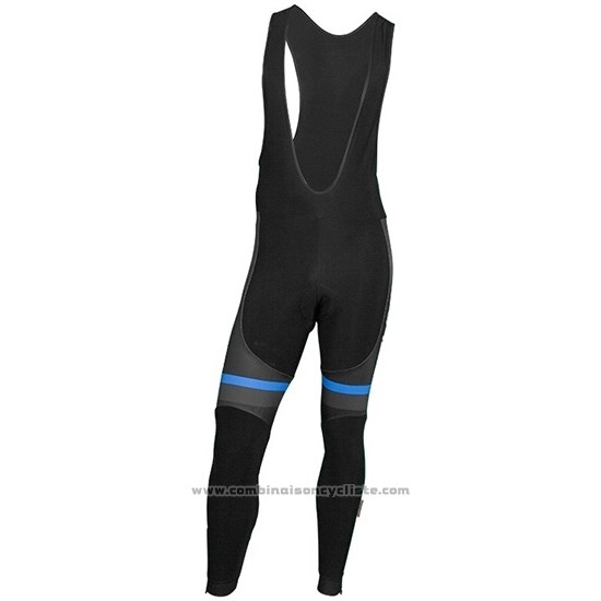 2019 Maillot Cyclisme Nalini Noir Bleu Manches Longues et Cuissard