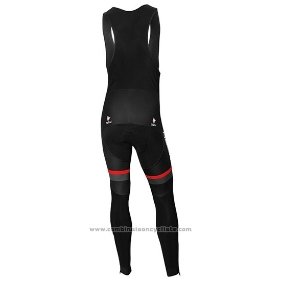 2019 Maillot Cyclisme Nalini Noir Rouge Manches Longues et Cuissard