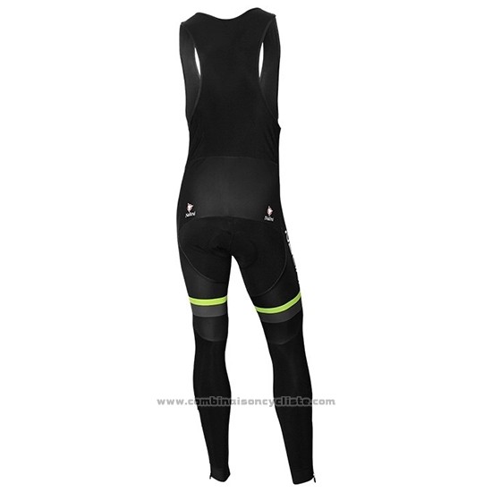 2019 Maillot Cyclisme Nalini Noir Vert Manches Longues et Cuissard
