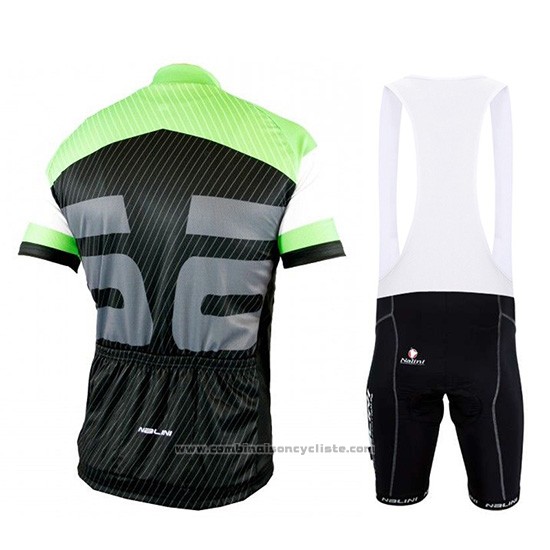 2019 Maillot Cyclisme Nalini Vert Noir Manches Courtes et Cuissard
