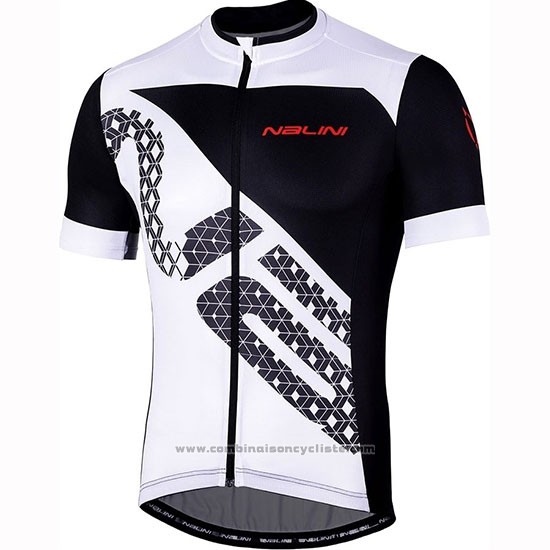 2019 Maillot Cyclisme Nalini Volata 2.0 Noir Blanc Manches Courtes et Cuissard