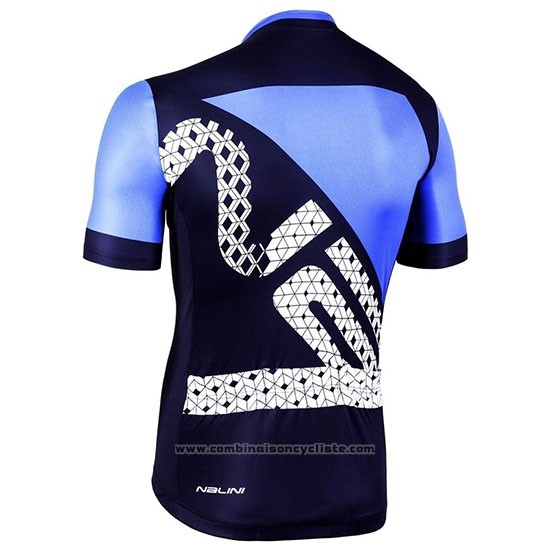 2019 Maillot Cyclisme Nalini Volata 2.0 Noir Bleu Manches Courtes et Cuissard