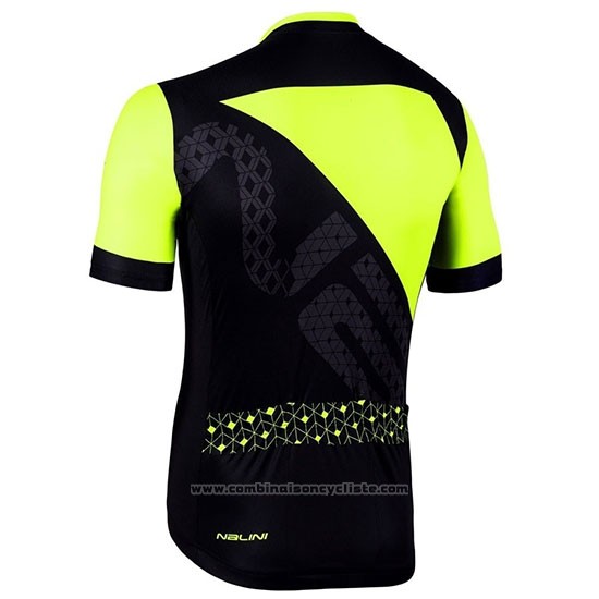 2019 Maillot Cyclisme Nalini Volata 2.0 Noir Jaune Manches Courtes et Cuissard