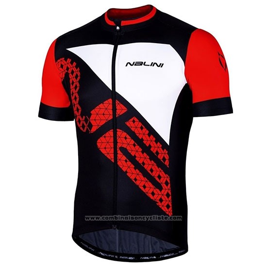 2019 Maillot Cyclisme Nalini Volata 2.0 Noir Rouge Manches Courtes et Cuissard