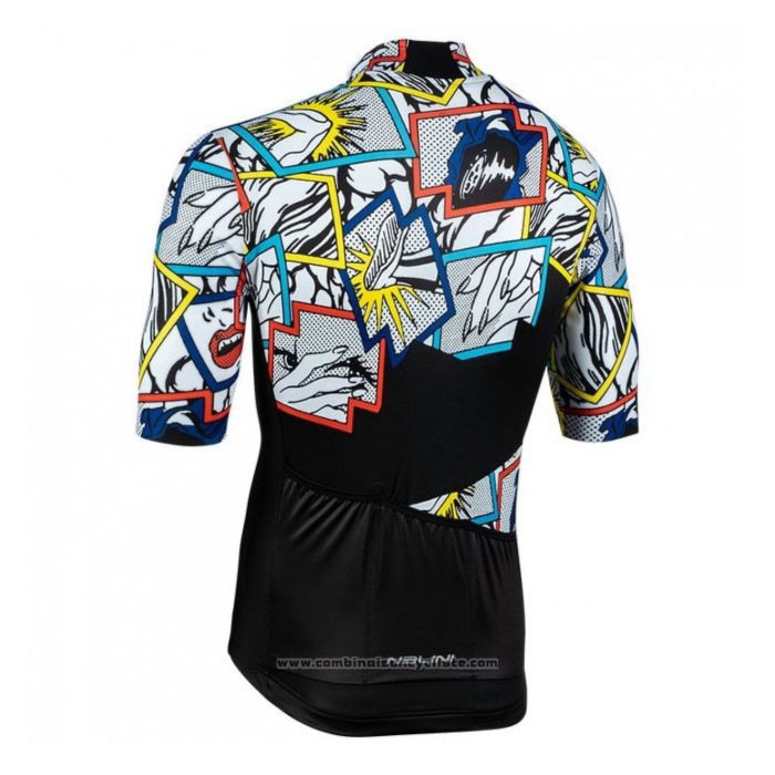 2020 Maillot Cyclisme Nalini Noir Multicolore Manches Courtes et Cuissard