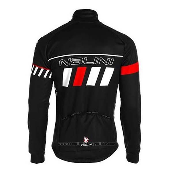 2020 Maillot Cyclisme Nalini Noir Rouge Blanc Manches Longues et Cuissard
