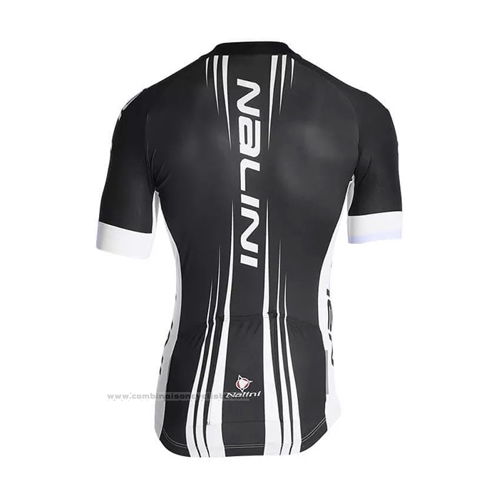 2021 Maillot Cyclisme Nalini Noir Blanc Manches Courtes et Cuissard