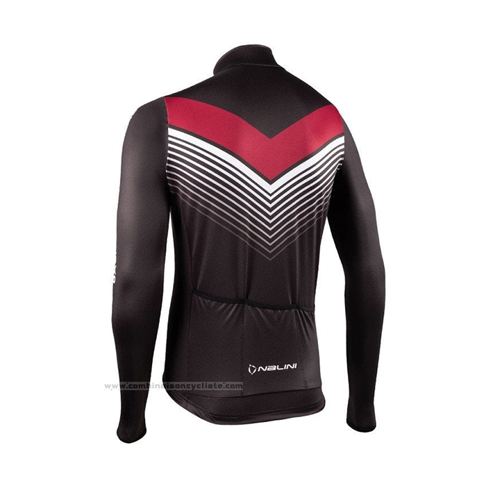 2021 Maillot Cyclisme Nalini Noir Manches Longues et Cuissard