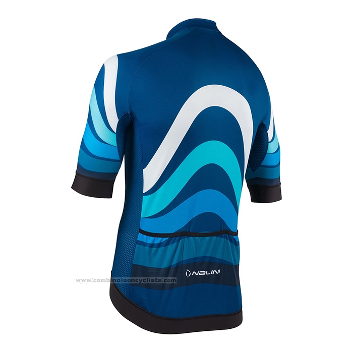 2022 Maillot Cyclisme Nalini Bleu Manches Courtes et Cuissard