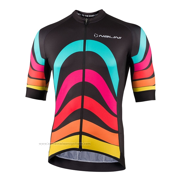 2022 Maillot Cyclisme Nalini Noir Manches Courtes et Cuissard