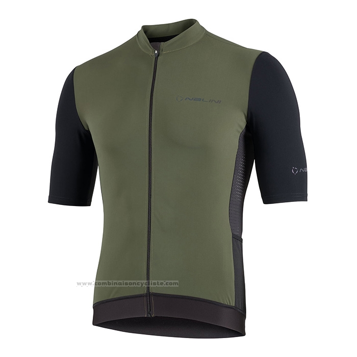 2022 Maillot Cyclisme Nalini Vert Manches Courtes et Cuissard