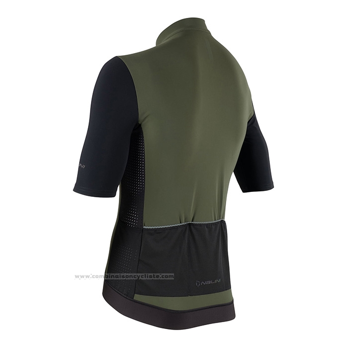 2022 Maillot Cyclisme Nalini Vert Manches Courtes et Cuissard