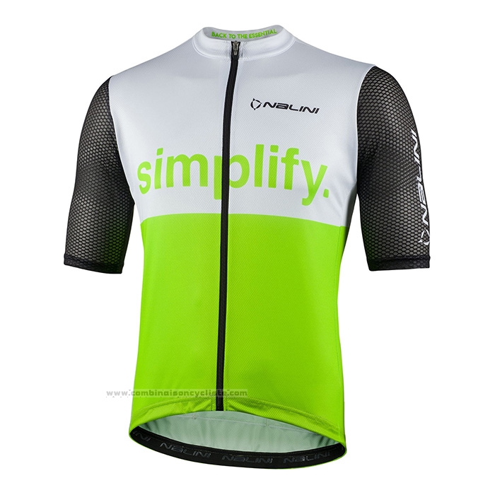 2022 Maillot Cyclisme Nalini Vert Noir Manches Courtes et Cuissard