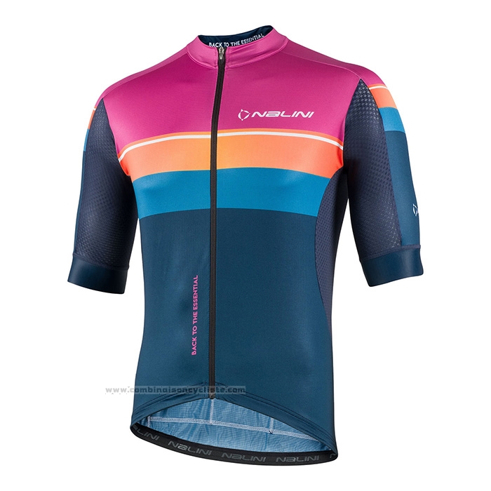 2022 Maillot Cyclisme Nalini Violet Manches Courtes et Cuissard